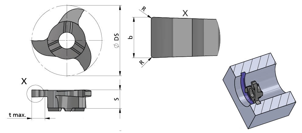 Пластина сменная Z25.0200.02/AL41F Dummel