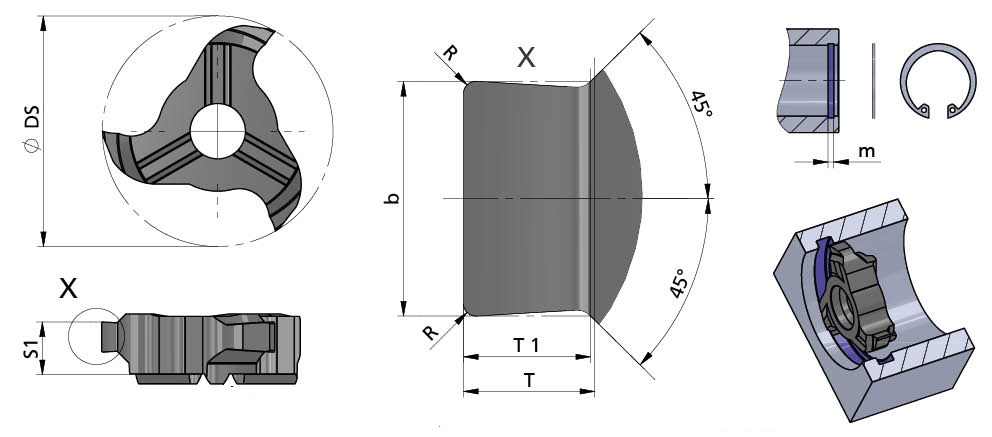 Пластина сменная Z22.1105.30/AL41F Dummel