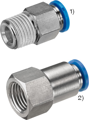 Вставные фитинги, пневматические AMF № 6370ZR-02