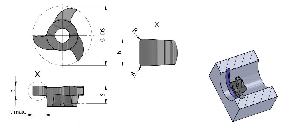 Пластина сменная Z14.0100.00/AL41F Dummel