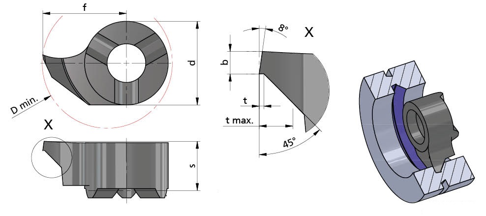 Пластина сменная RS08.0810.45/AL41F Dummel
